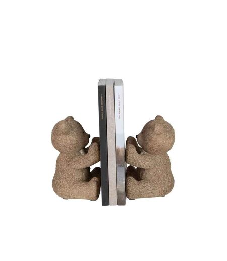 Lot de 2 Serre-Livres Enfant Ours 20cm Marron