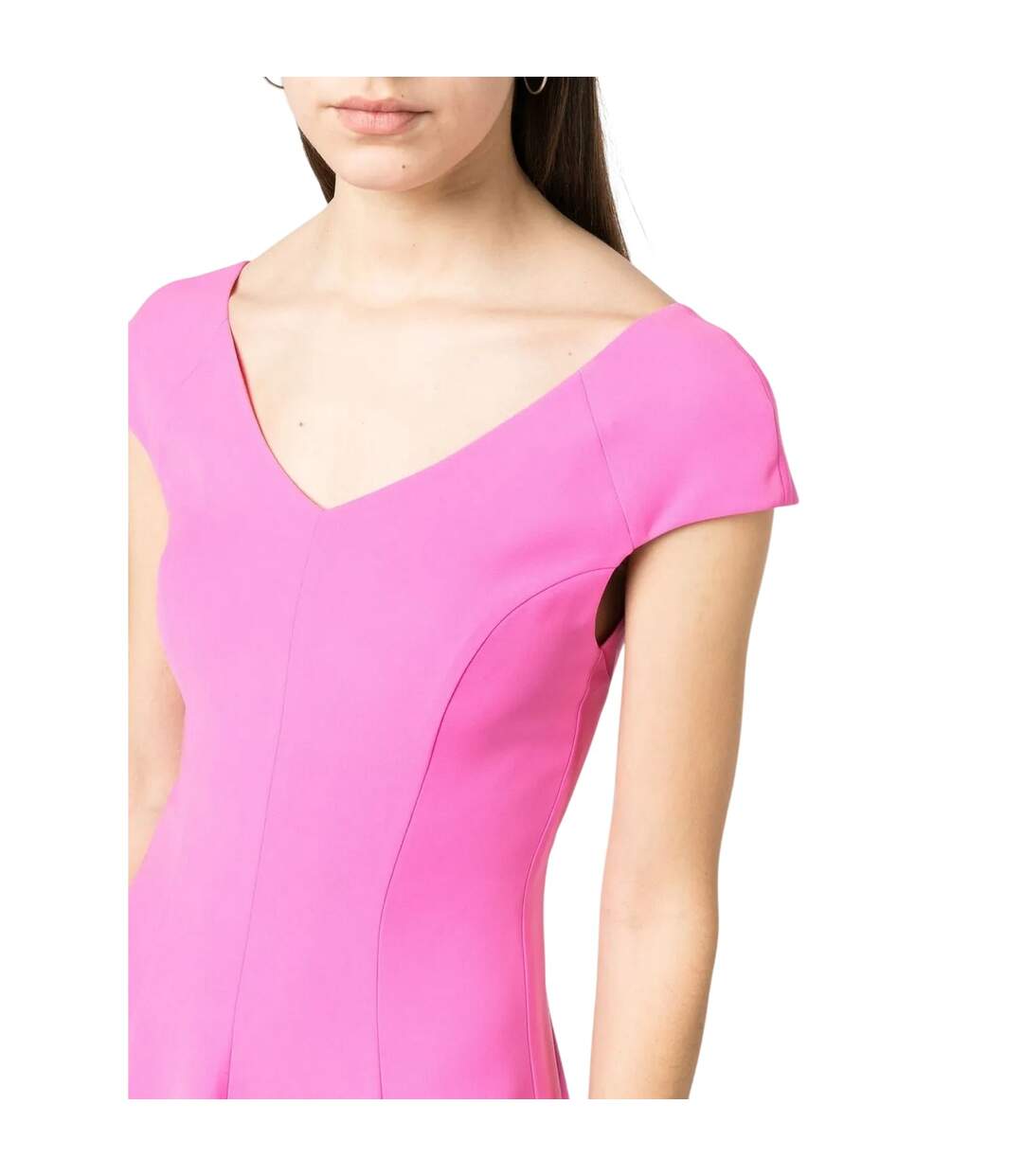 Womens/ladies Cut-out Back Midi Dress Pink Emporio Armani EA7-4