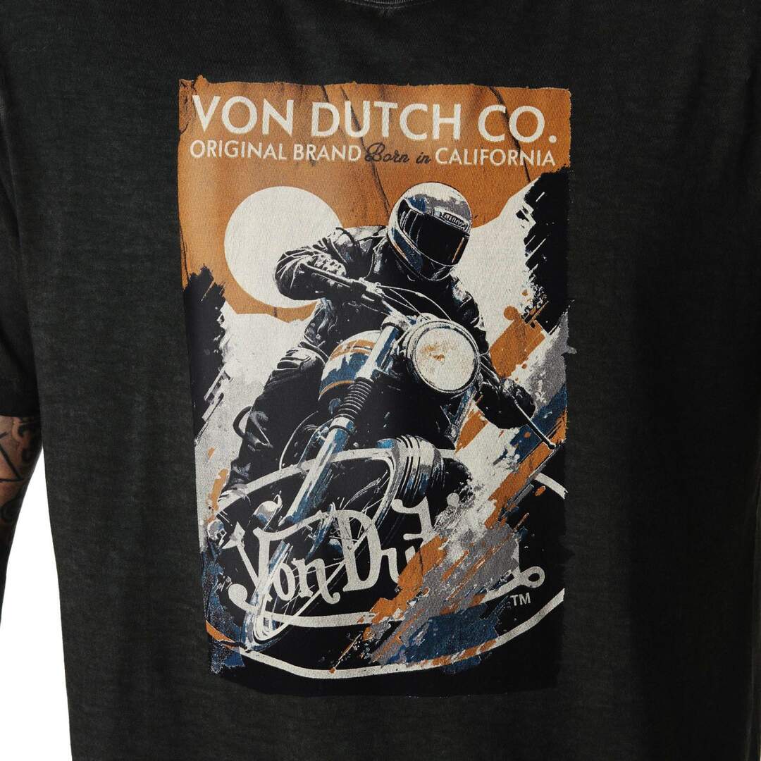 T-shirt homme col rond en jersey avec photoprint et traitement Poster Vondutch-2