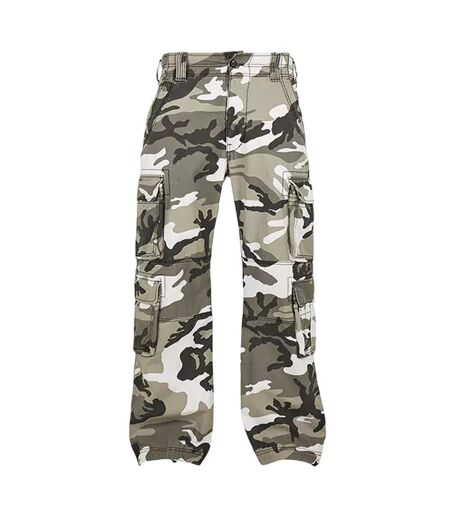 Pantalon À Poches Homme Gris Camouflage Build Your Brand