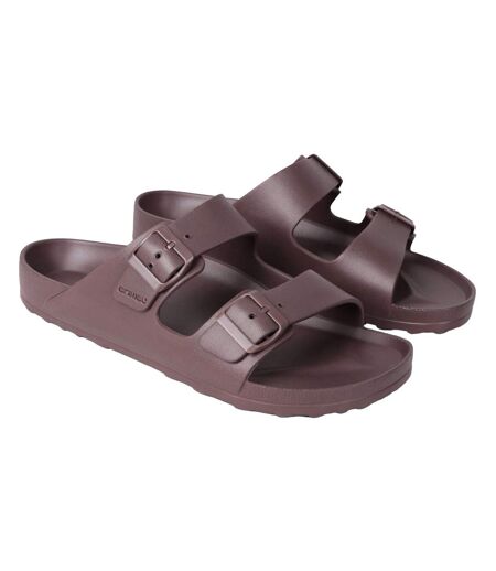 Claquettes shore homme marron Animal