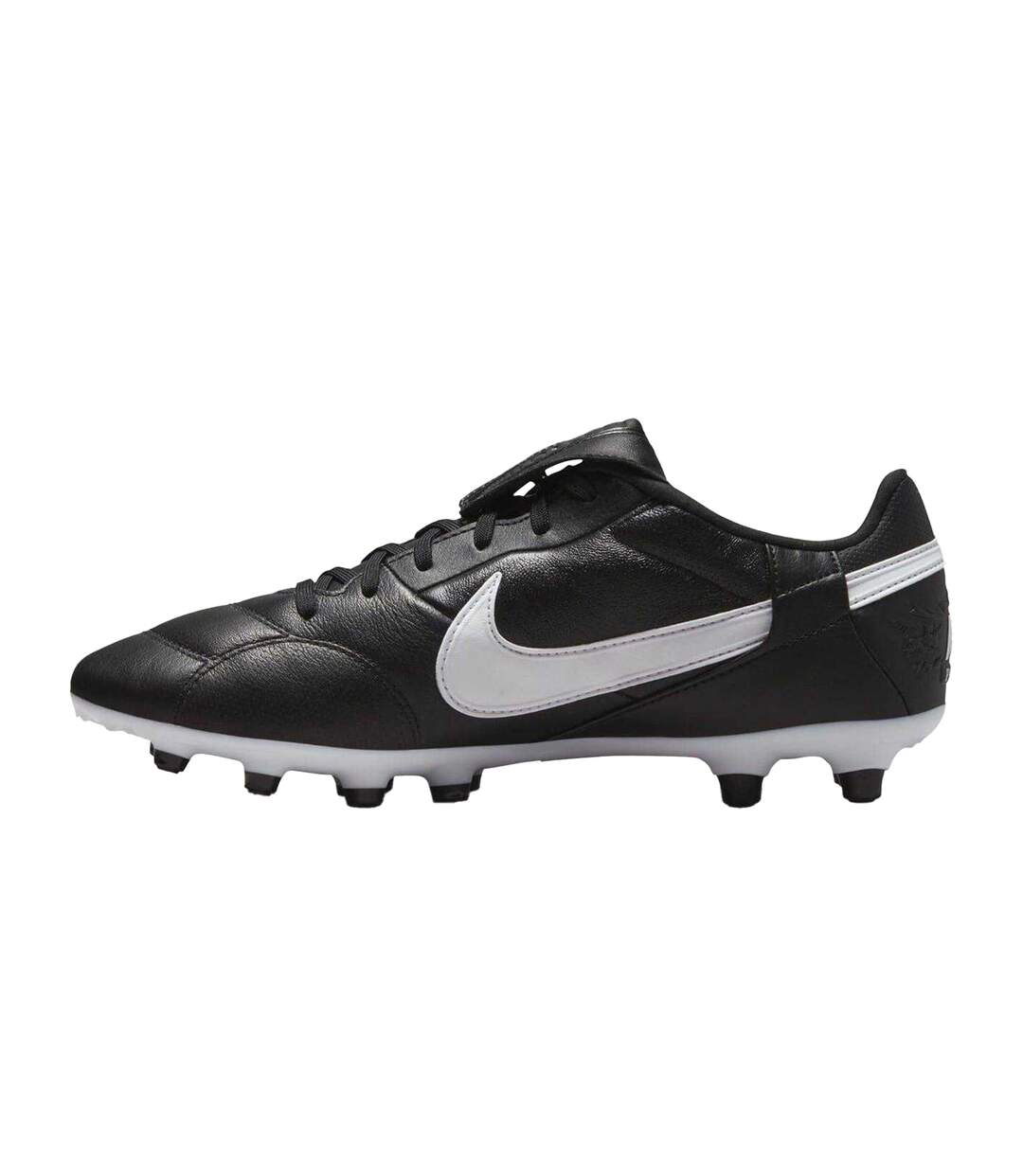 Mens Premier 3 Classic Leather Firm Ground Football Boots Black White Nike-3