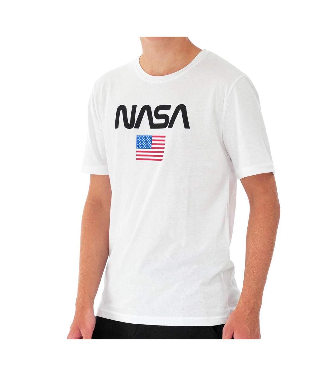 T-shirt Blanc Homme Nasa 40T - S-1