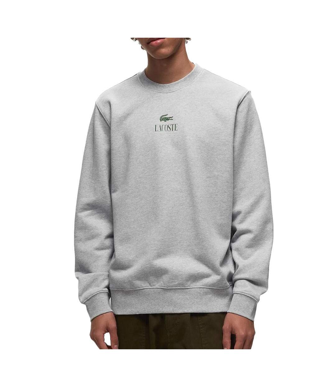 Sweat gris homme lacoste jogger signature - xxl-1