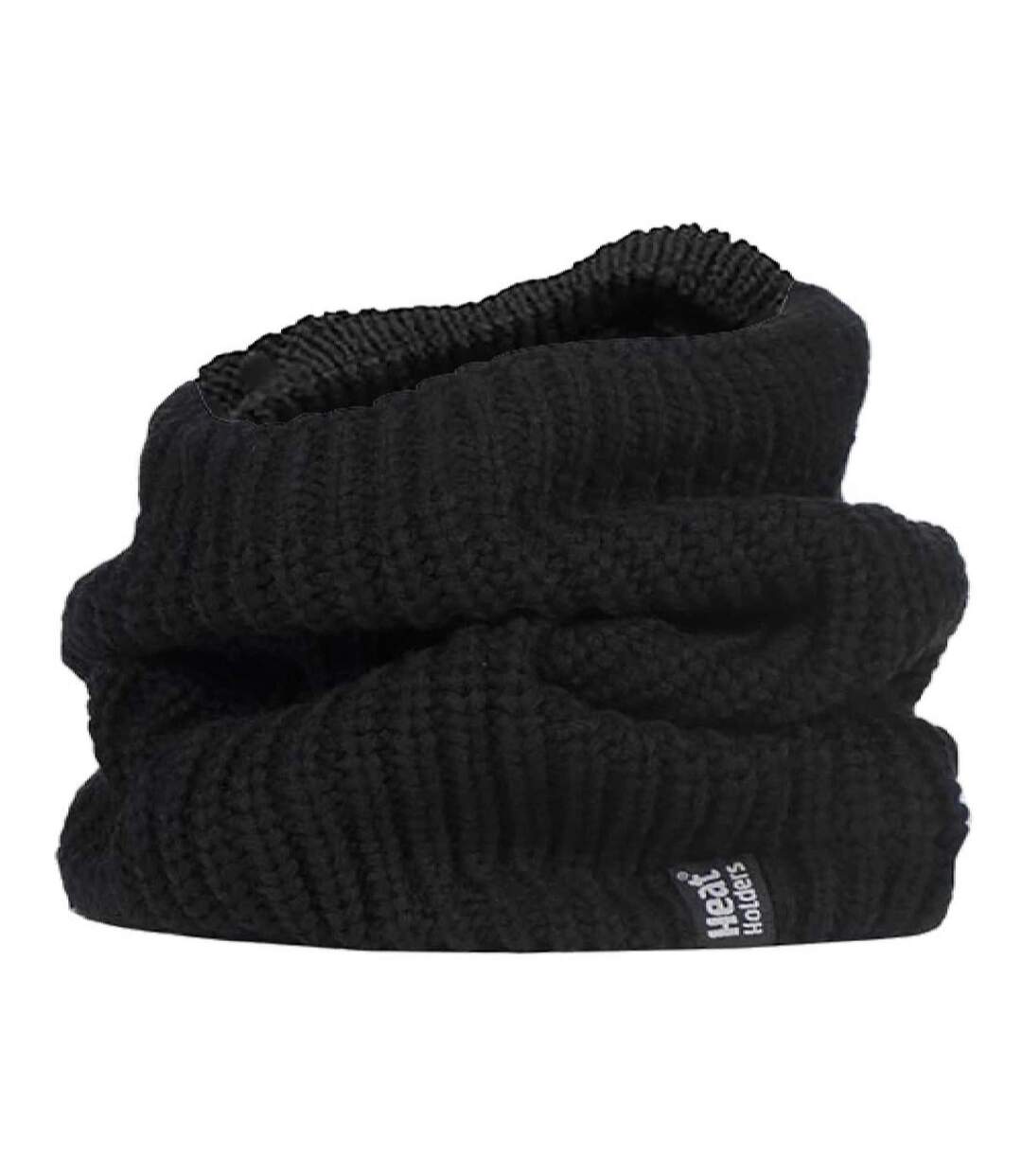 Mens Winter Warm Fleece Lined Chunky Knit Thermal Neck Warmer-1