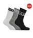 Lot De 3  Paires De Chaussettes Motif/style Marque Homme Noir Blanc Gris Lyle & Scott-1