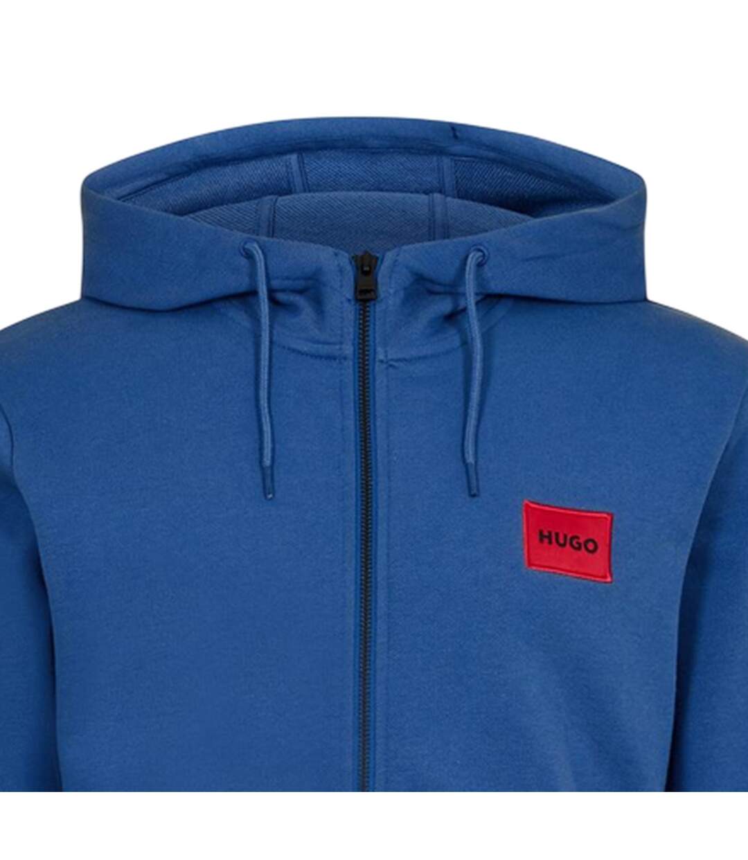 Mens Daple Full Zip Hoodie Medium Blue Hugo-4