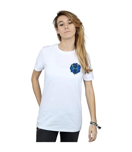 Disney Womens/Ladies Aladdin Movie Genie Breast Print Cotton Boyfriend T-Shirt (Blanc) - UTBI8093