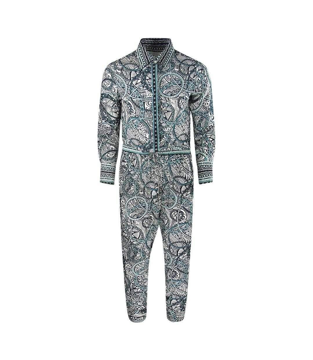 Womens/ladies Fashion Jafari Jumpsuit White Black Blue Inoa-1