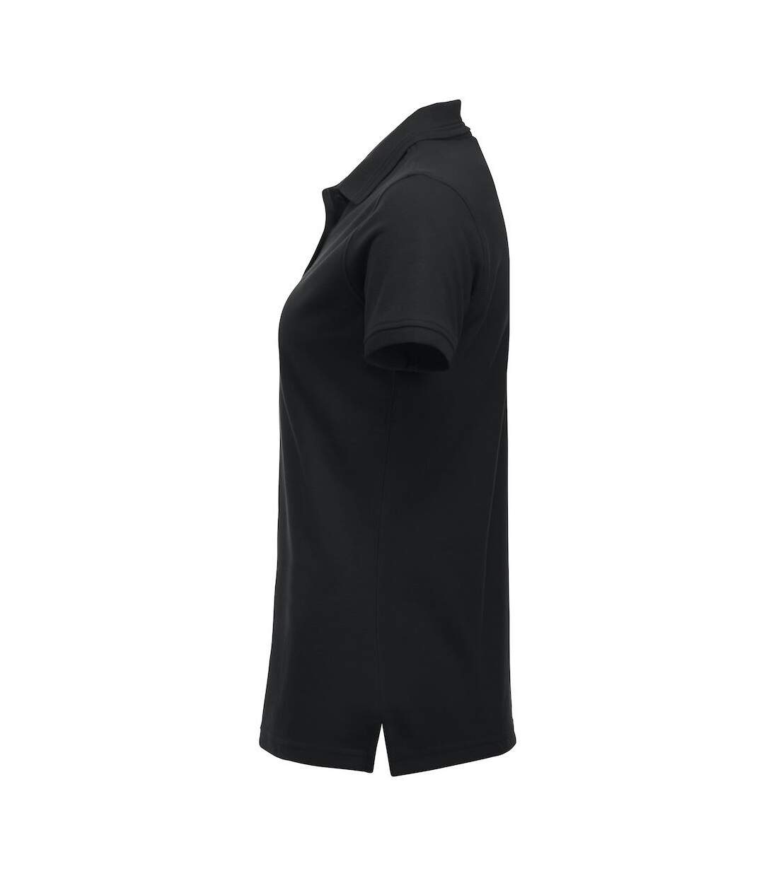 Womens/ladies Manhattan Polo Shirt Black Clique-3