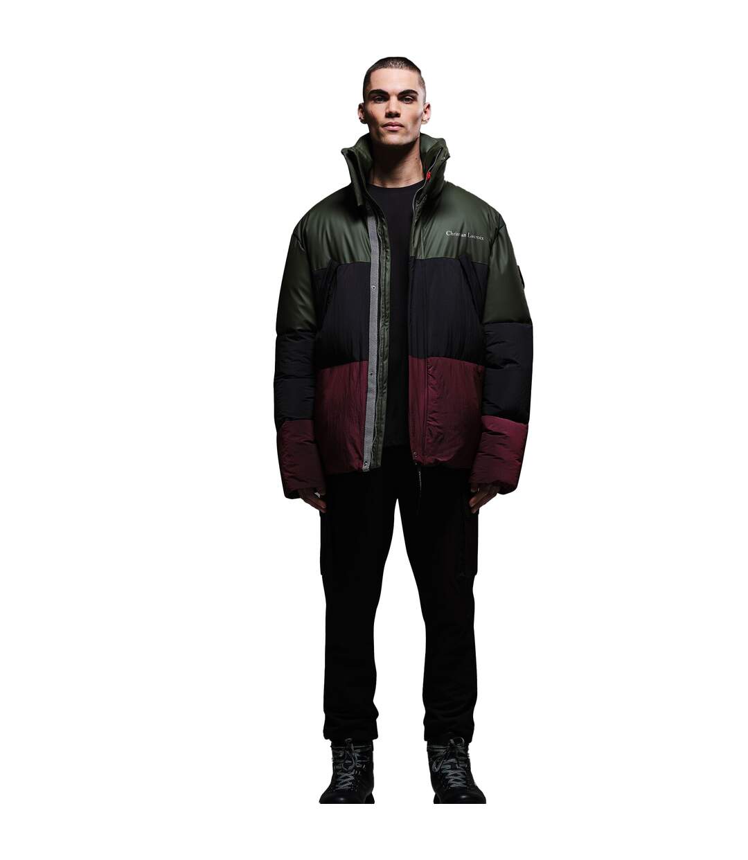 Mens Christian Lacroix Barbegal Baffled Padded Jacket Dark Khaki Black Regatta-1