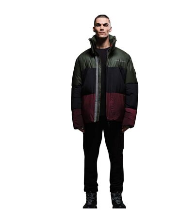 Mens Christian Lacroix Barbegal Baffled Padded Jacket Dark Khaki Black Regatta