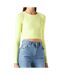 T-shirt jaune femme jjxx feline-1