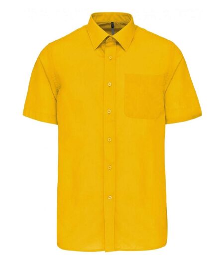 Chemise popeline manches courtes - K551- jaune - homme
