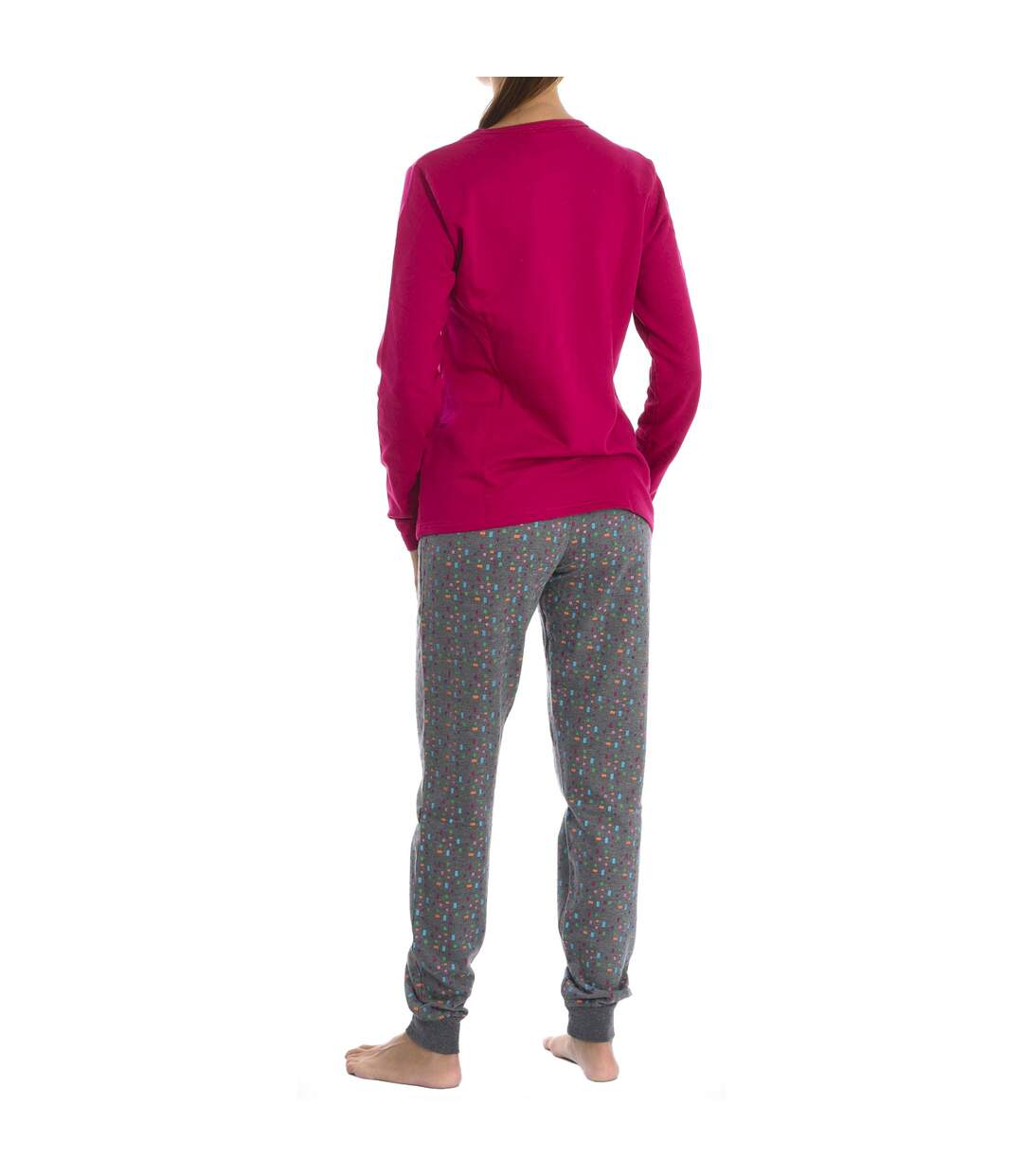 KLP2 Women's Long Sleeve Plush Winter Pajamas-3