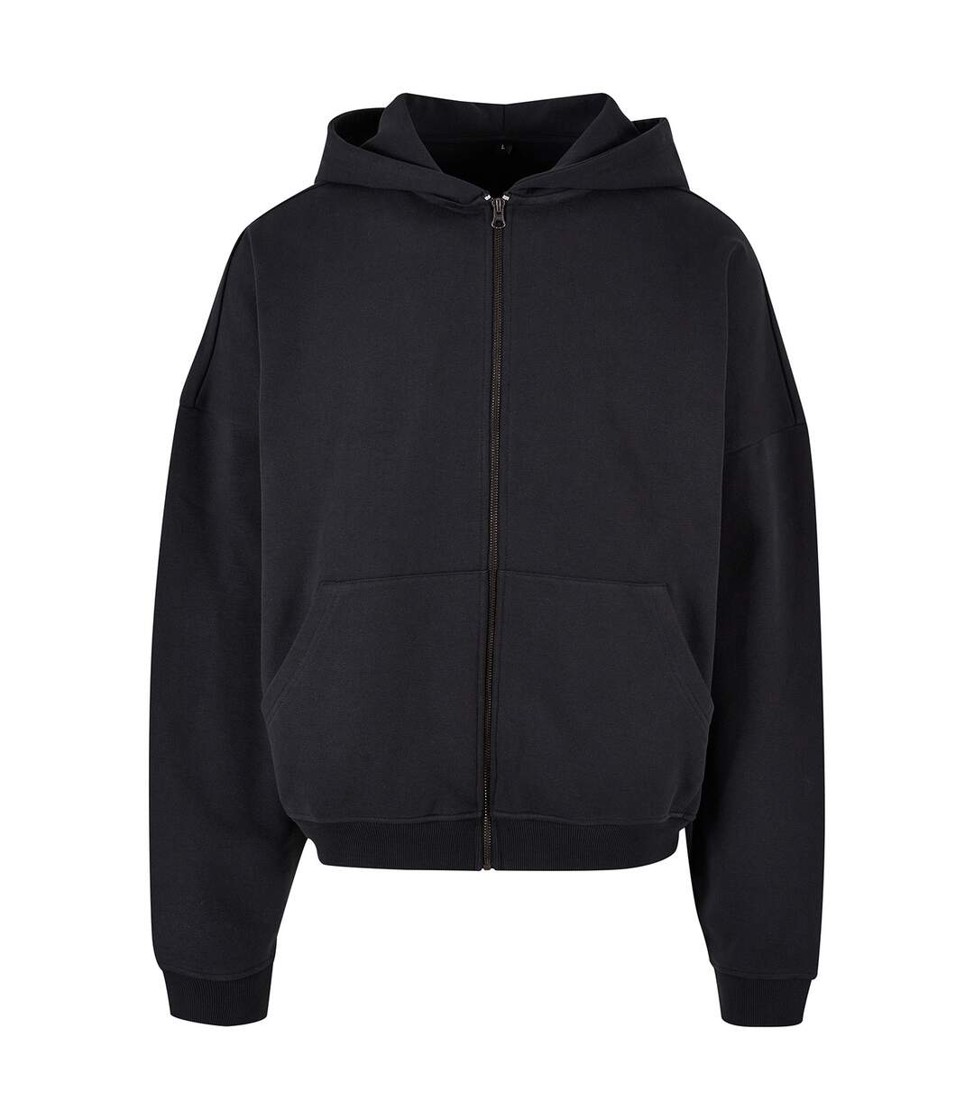 Hommes 90s Full Zip Hoodie Noir Build Your Brand-1