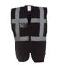 Unisex adult executive hi-vis waistcoat black Yoko