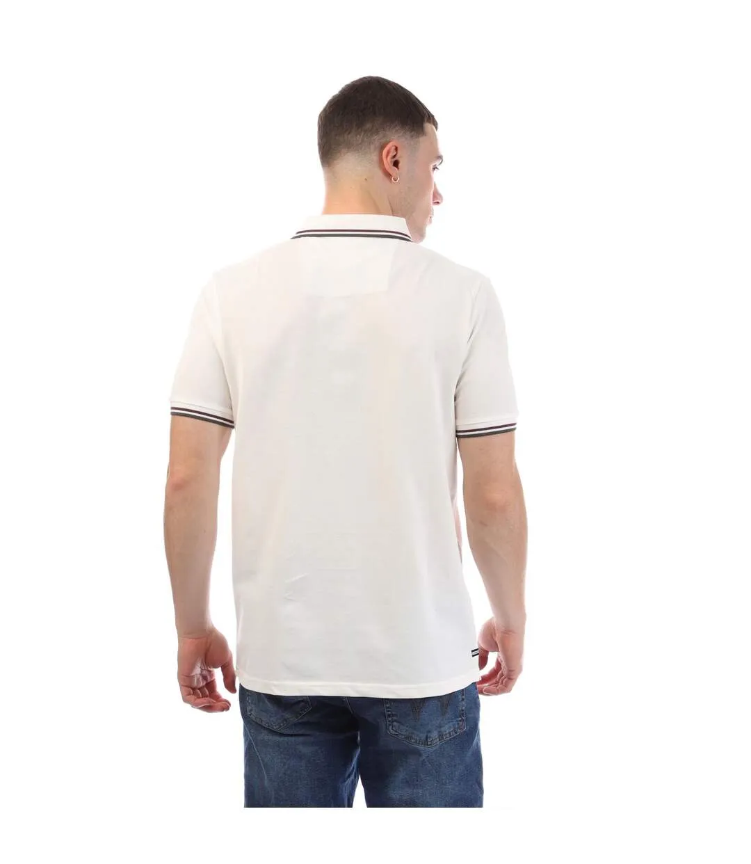 Mens Vancouver Tipped Polo Shirt White Weekend Offender-2