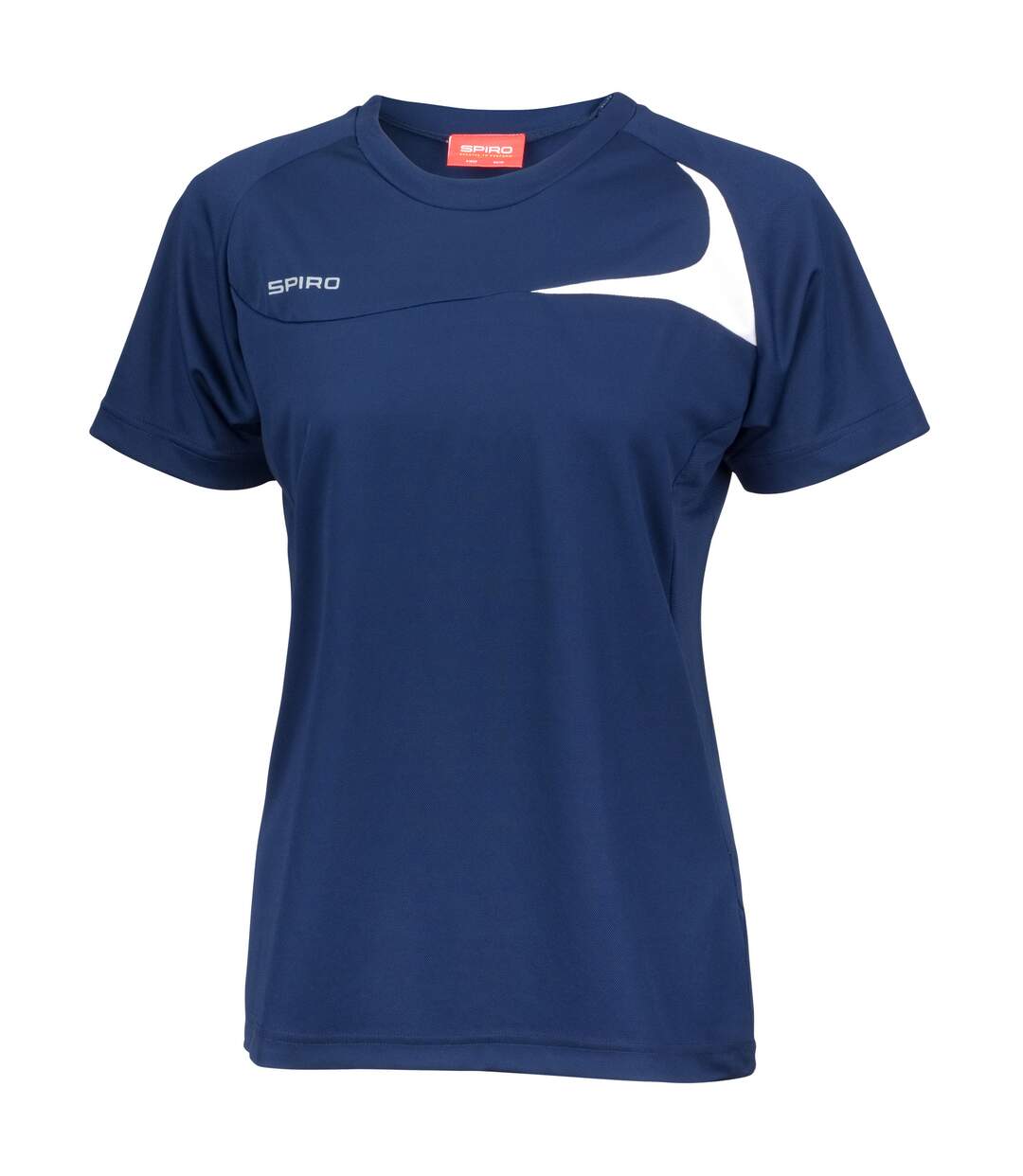 T-shirt sport femme bleu marine/blanc Spiro-1