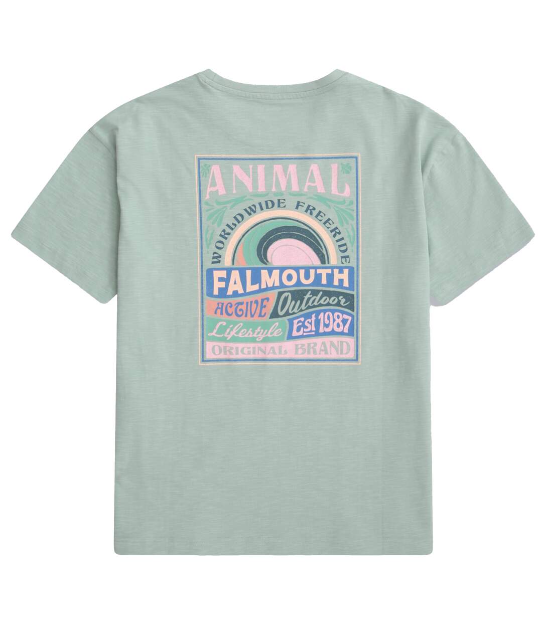 Womens/ladies leena falmouth t-shirt green Animal-2