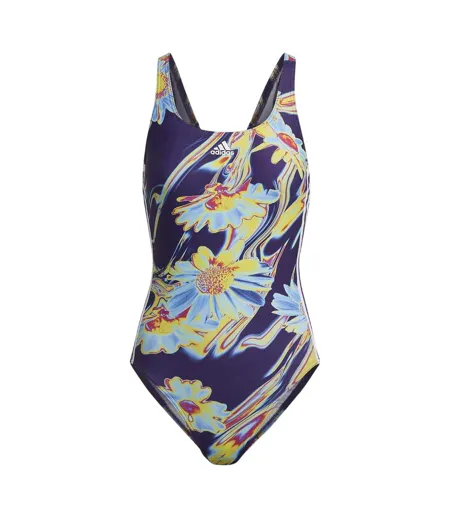 Maillot De Bain 1 Pièce Motif/style Floral Femme Violet Foncé Adidas