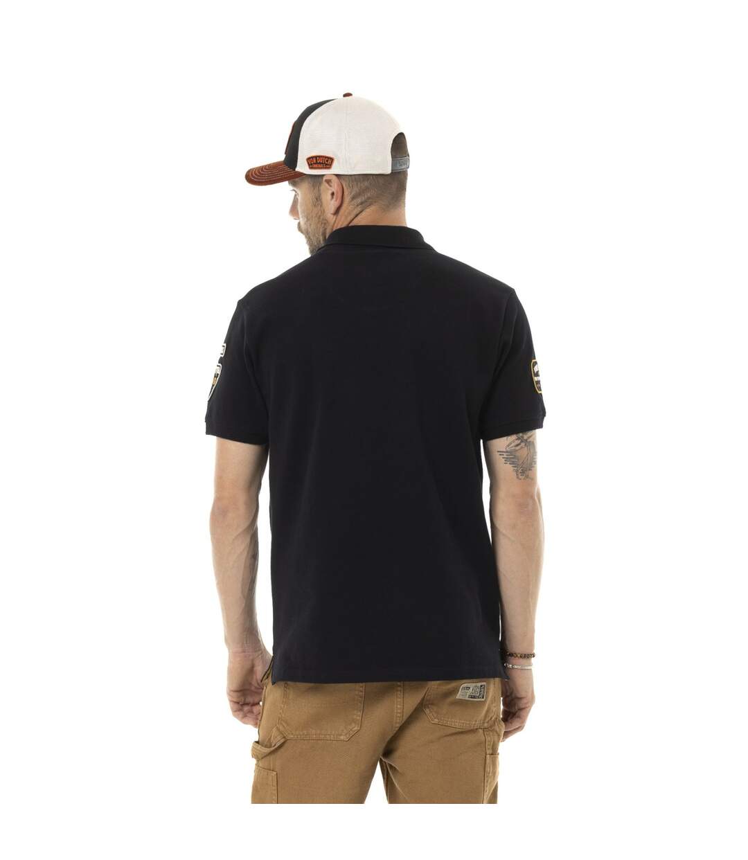 Polo homme manches courtes piqué avec patch Engine Vondutch-3