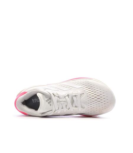 Chaussures de running blanc/rose femme adidas supernova prima