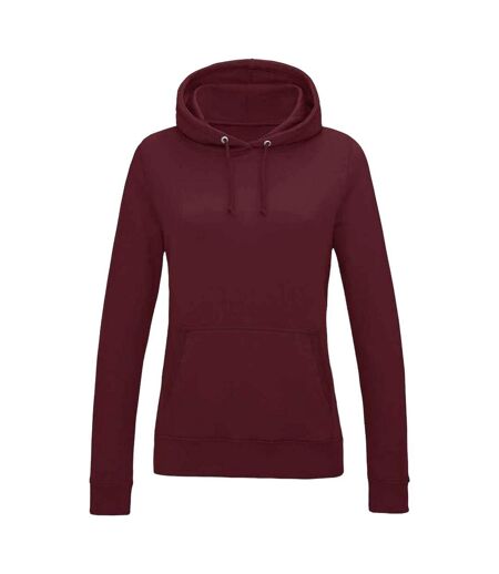 Sweat à capuche college femme bordeaux Awdis Awdis