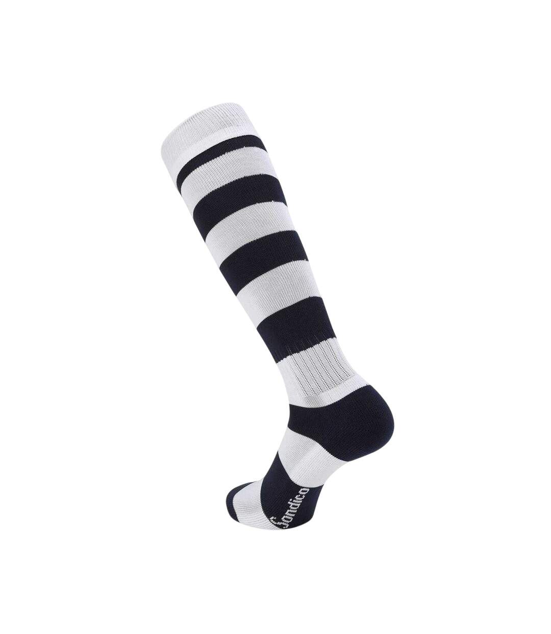 Chaussettes De Foot Motif/style Rayures Contrastées Homme Bleu Marine Blanc Sondico-2
