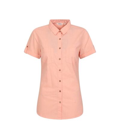 Womens/ladies Coconut Short-sleeved Shirt Coral Mountain Warehouse