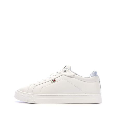 Baskets blanches/bleu femme tommy hilfiger sporty