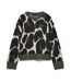 Pull imprimé noir/beige femme vero moda leonie-1