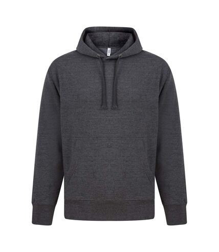 Sweat à capuche homme gris foncé chiné Casual Classics