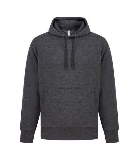 Sweat à capuche homme gris foncé chiné Casual Classics