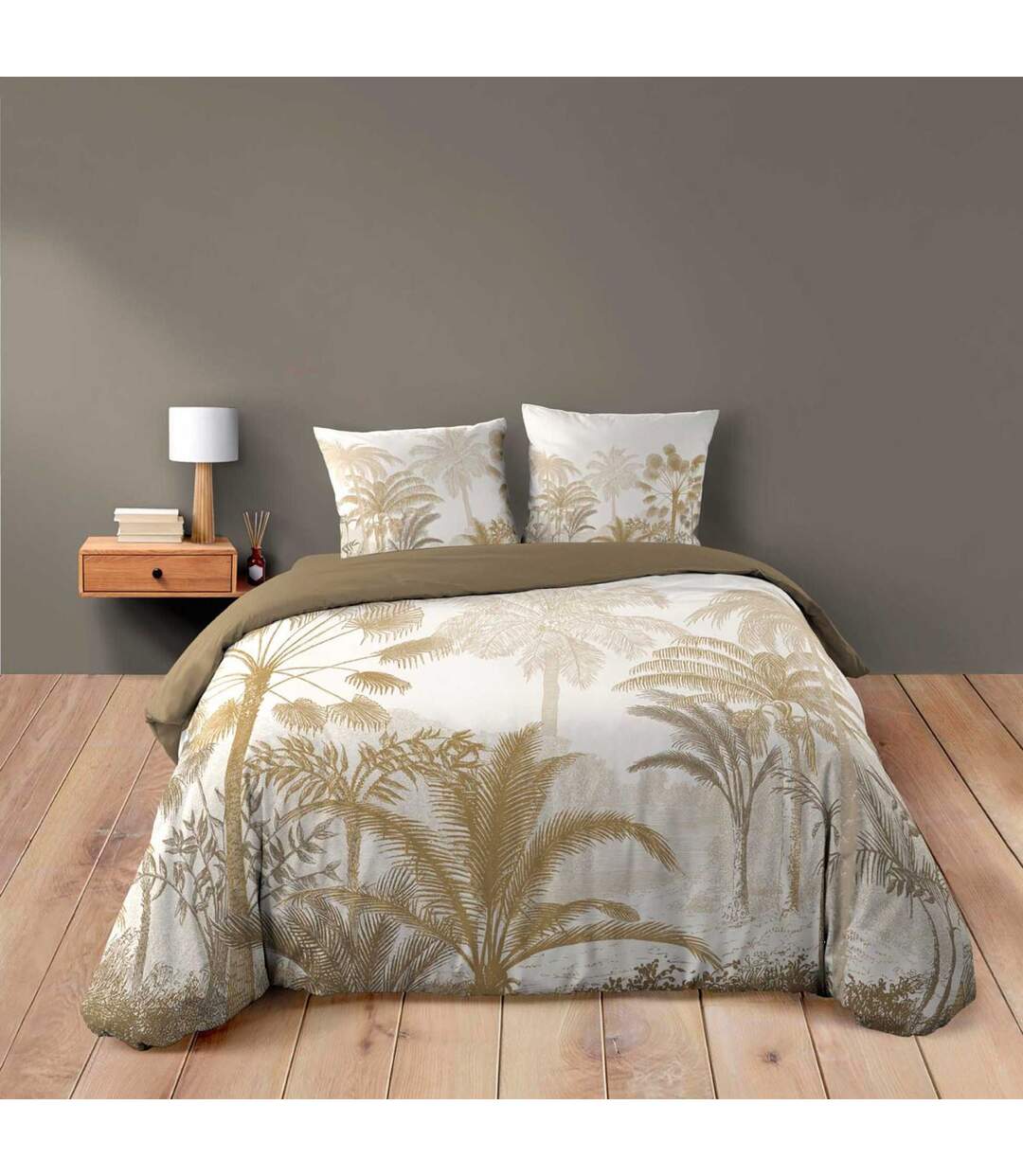 Parure de Lit 3 Pièces Cocoty 240x220cm Naturel-1