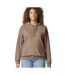 Mens Midweight Soft Touch Hoodie Brown Savana Gildan-1