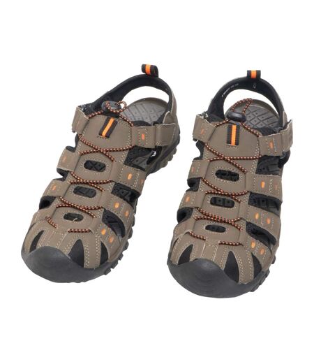 Sandales homme taupe/orange PDQ