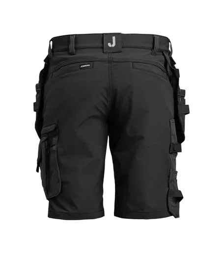 Mens Craftsman 4 Way Stretch Shorts Black Jobman