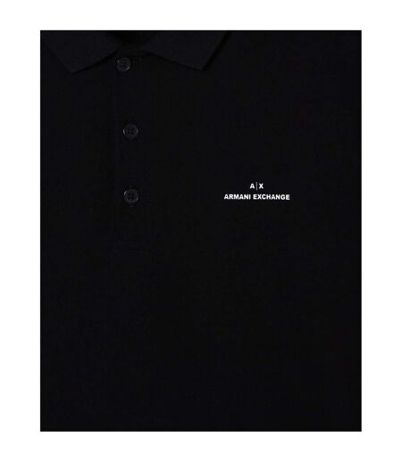 Mens Collared Short-sleeved Polo Shirt Black Armani Exchange