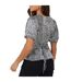 Haut Portefeuille Manches Bouffantes Femme Noir Blanc Brave Soul-3