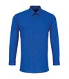 Premier Mens Long Sleeve Fitted Poplin Work Shirt (Royal) - UTPC2522