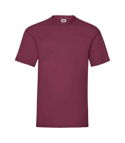 Mens valueweight t-shirt burgundy Fruit of the Loom