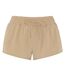 Womens/ladies Gloss Woven Athletic Running Shorts Neutral HIIT-1