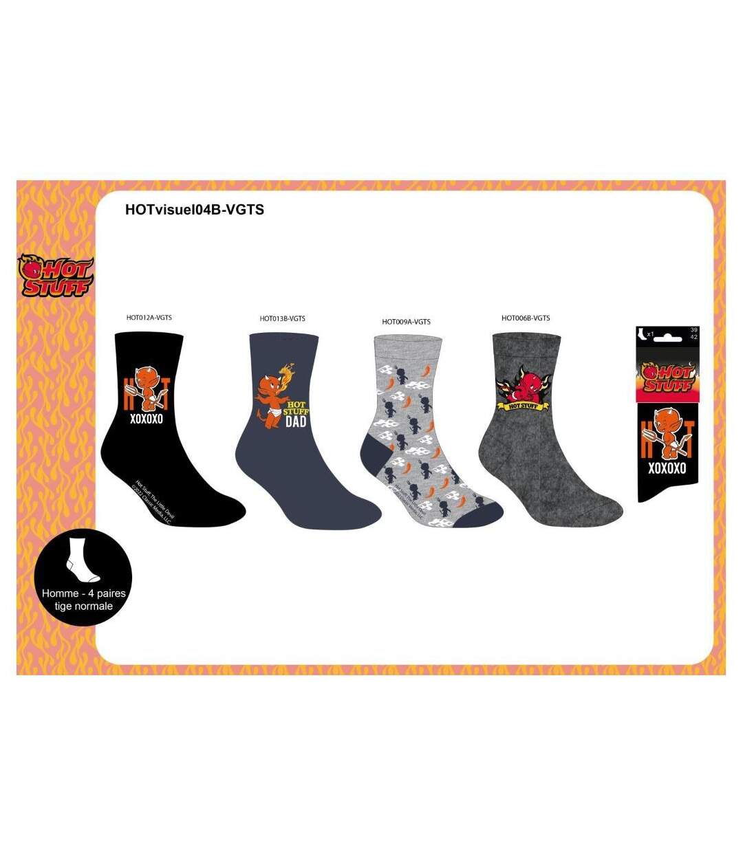 Chaussettes Pack HOMME HOT STUFF Pack de 4 Paires 1787