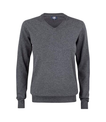 Womens/ladies oakville v neck sweatshirt anthracite melange Cutter & Buck