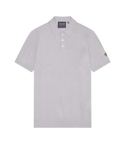 Mens grid polo shirt pebble Lyle & Scott