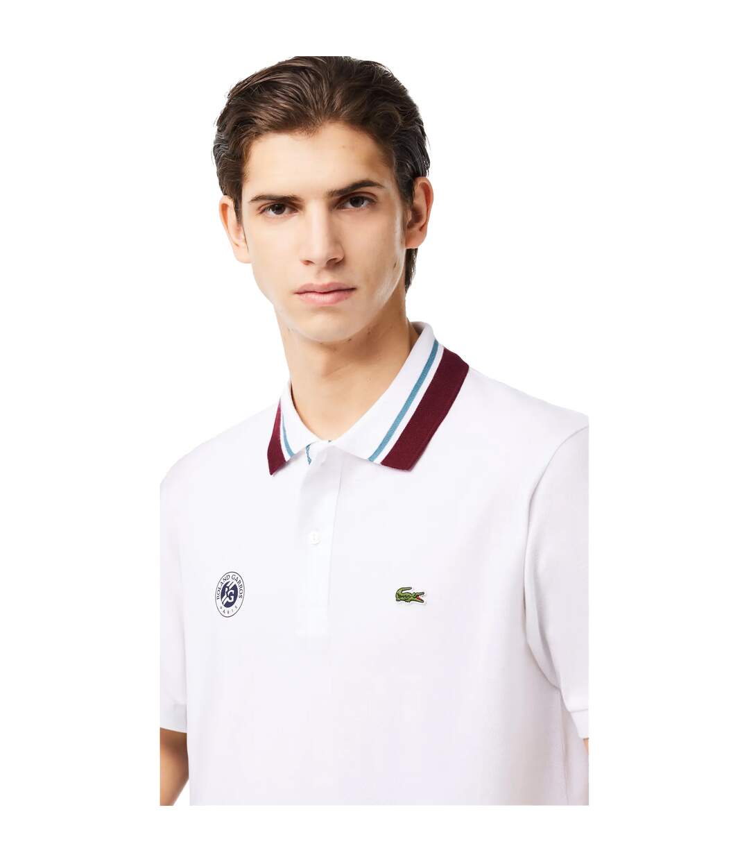 Polo Roland Garros Edition Homme Blanc Lacoste-4