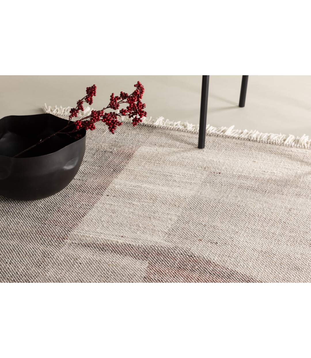 Tapis Déco en Laine Rio 160x230cm Beige-4