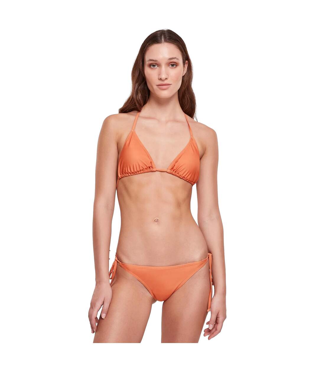 Maillot De Bain 2 Pièces Motif/style Triangle Femme Vieux Orange Urban Classics-3
