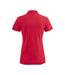 Womens/ladies Stretch Polo Shirt Red Printer-2